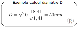 Eau chaude exemple calcul DN