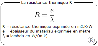 Résistance thermique R
